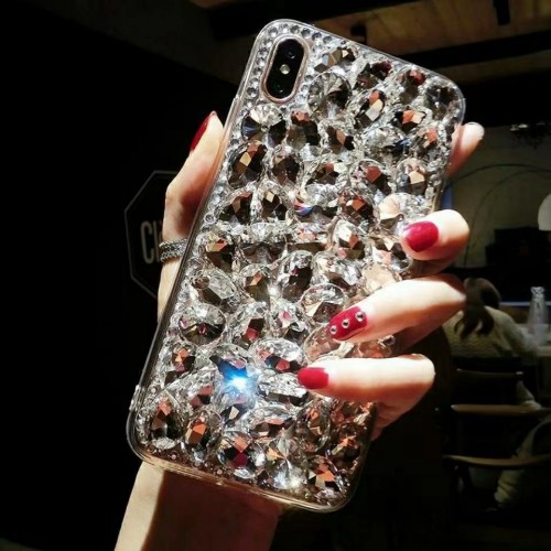 Rhinestones Bling Phone Case With Anti-fall Full Protection For iPhone